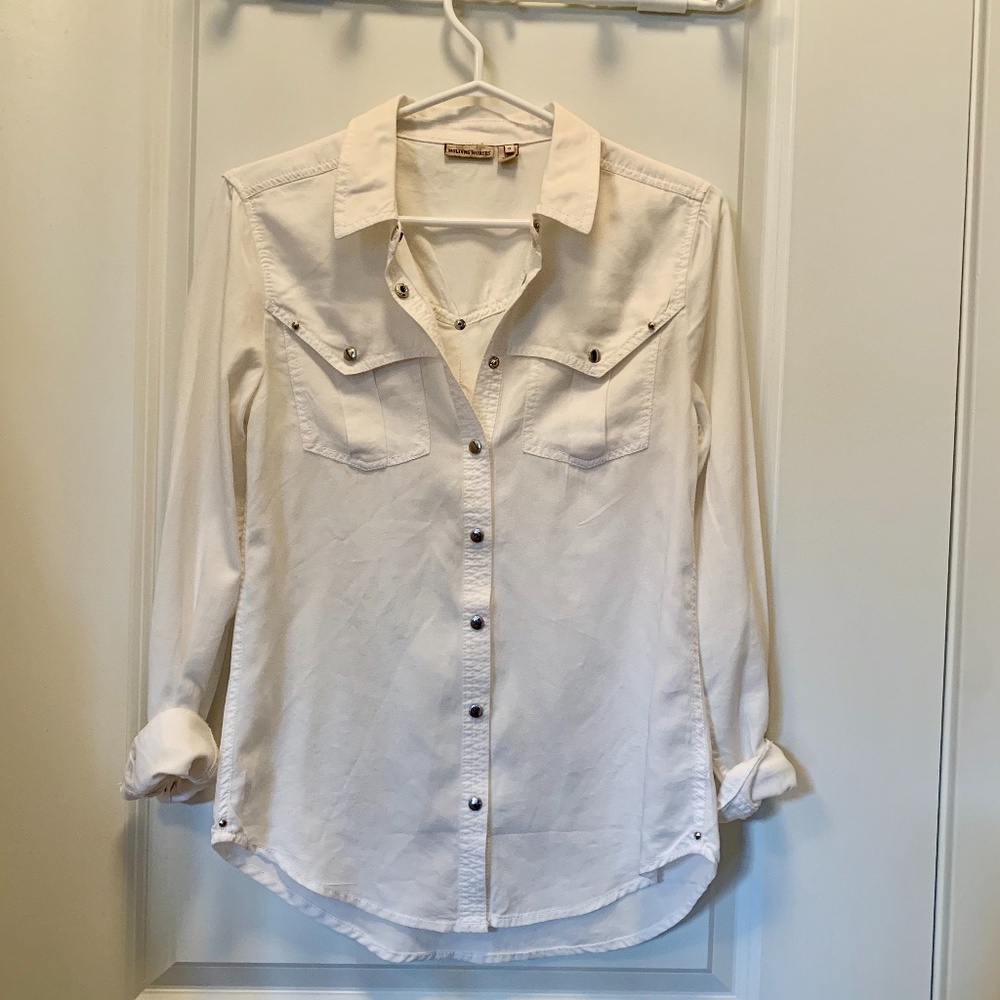 White Chambray Shirt from Anthropologie